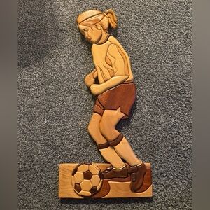 Woodwork Soccer Player
